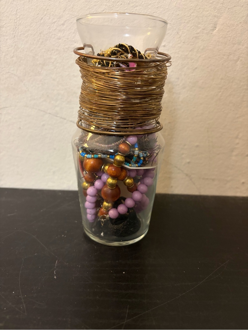 Glass Jewelry Jar! Necklaces, Bracelets, Earrings, Rings and more!